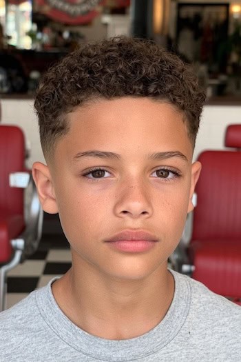 Short Tight Curly Fade Haircut