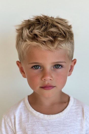 Textured Crop with Fade Haircut