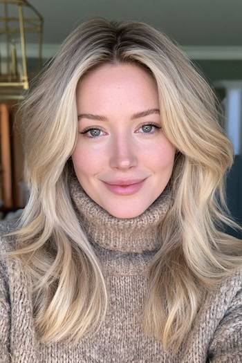 Champagne Blonde with Beige Undertones Hair Color