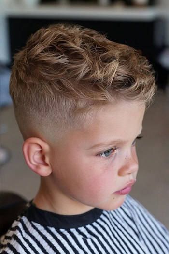 Textured Top with Mid Fade Haircut