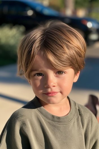 Grown-Out Cut with Curtain Bangs Haircut