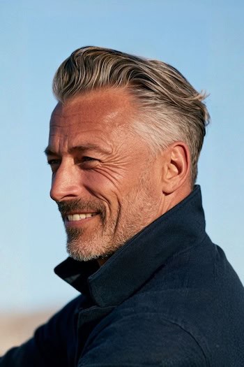 Modern Pompadour with Taper Haircut