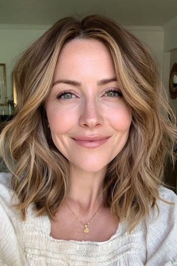 Toffee Blonde with a Caramel Brown Blend Hair Color