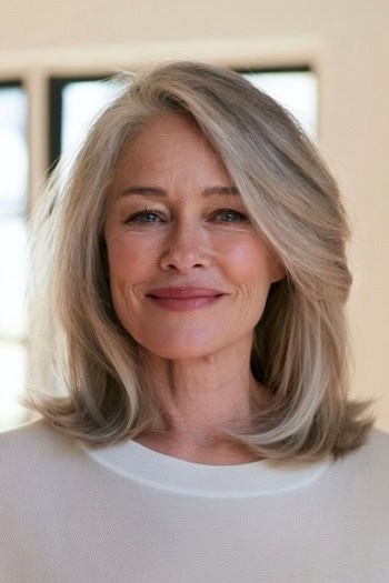 Shoulder-Length with Side Part Hairstyle