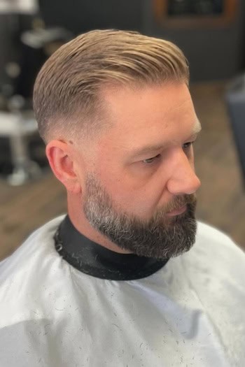 Side Part Mid Fade Haircut