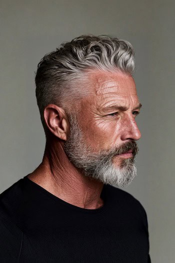 Pompadour with Fade Hairstyle
