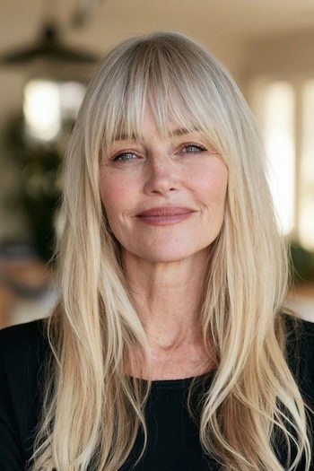 Long Straight Hair with Bangs