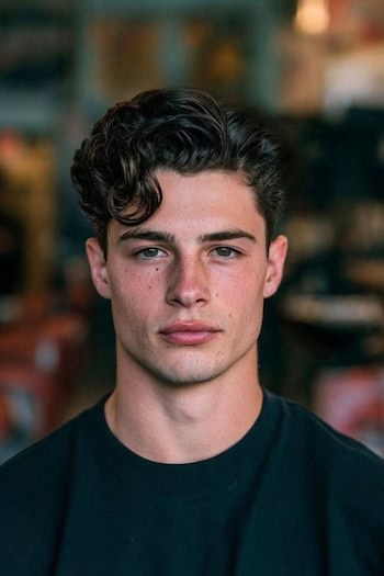 Wavy Pompadour Hairstyle