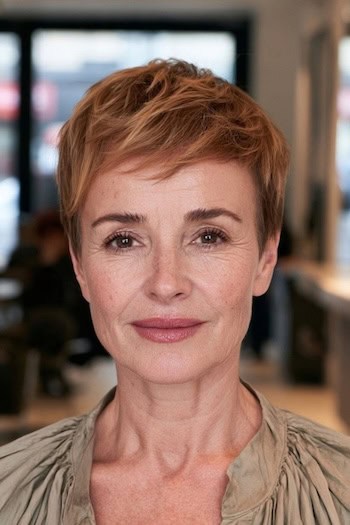 Brushed-Forward Pixie Hairstyle