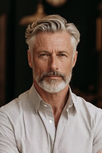 Side Part Comb-Over Hairstyle