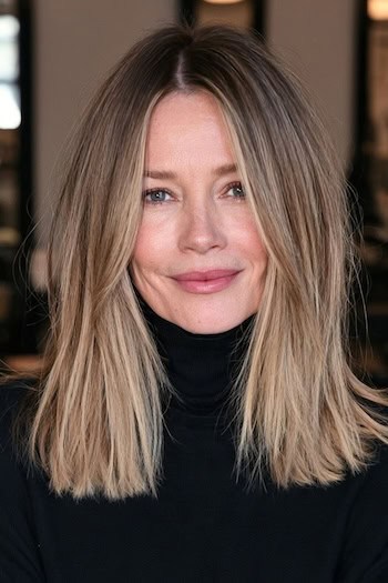 Piecey Blunt Long Bob Hairstyle