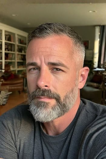 Short Tapered Crew Cut with Fade Haircut