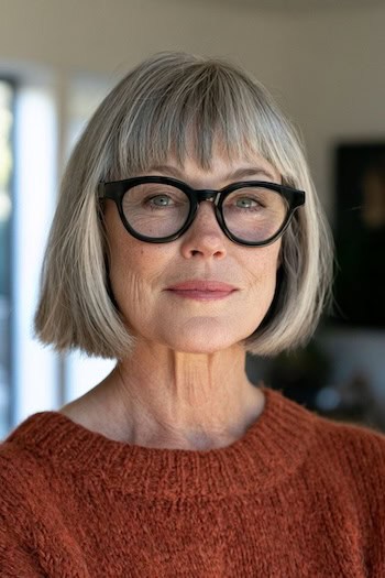 Blunt Bob with Bangs Hairstyle