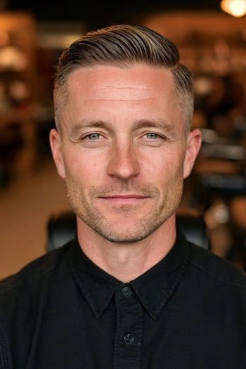 Comb Over with Taper Haircut