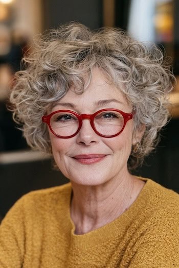Short Ringlets with Curly Bangs Hairstyle