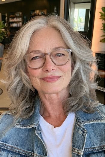 Medium Wavy Layers Hairstyle