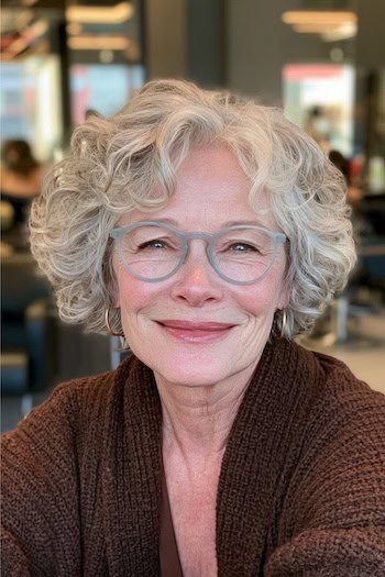 Short Rounded Curls with Volume Hairstyle