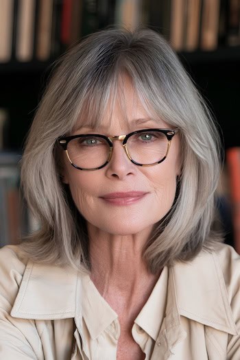 Shoulder-Length Cut with Bangs Hairstyle