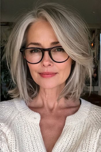 Layered Lob Hairstyle