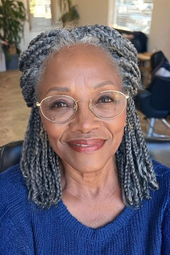 Half-Up Box Braids Hairstyle